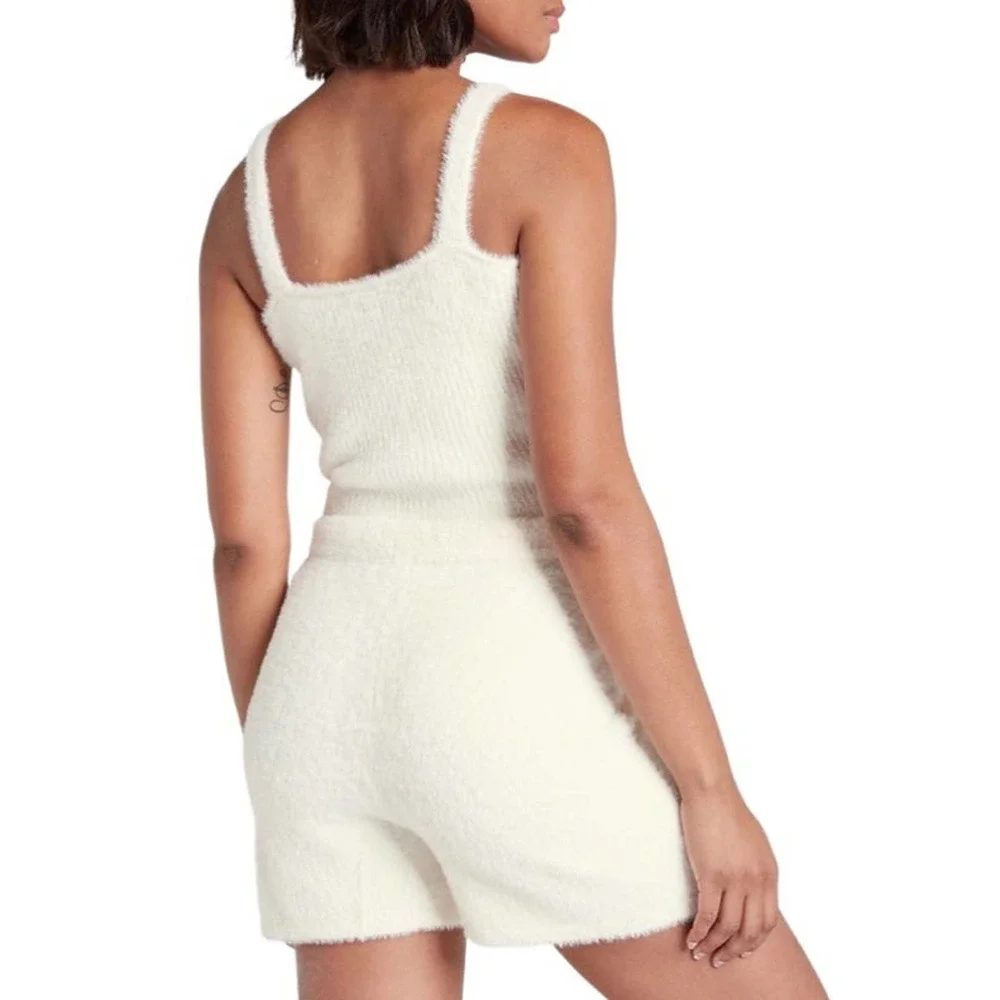 Express Fuzzy Fur Sweater Shorts and Cropped Top-XL_2